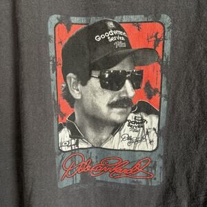 Dale Earnhardt Face Graphic Print Racing T Shirt Chase Authentics NASCAR XL